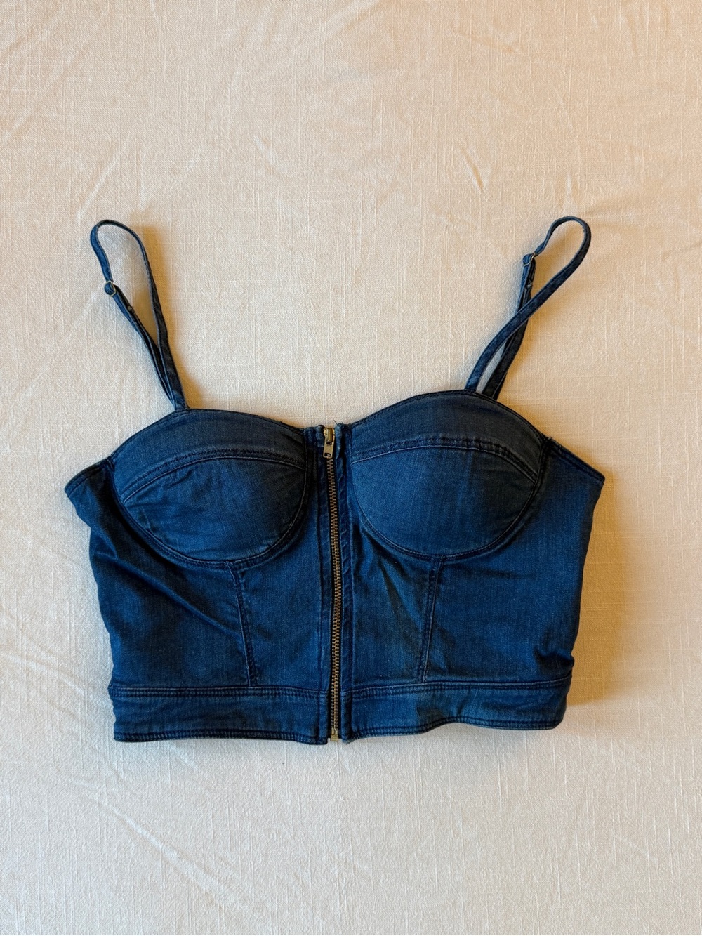 Sissy Boy Denim Bustier Crop Top